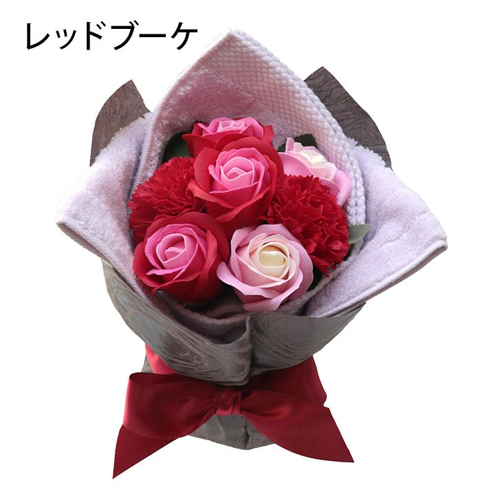 送料無料）○ 日本製 今治タオル＆ソープフラワーブーケ【バスタオル