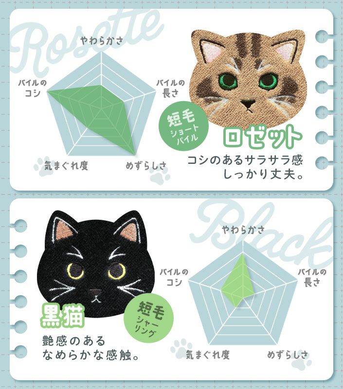 hooco様ネコポス追加▫️訳あり価格▫️美品Simple bangle 今治タオル ロングフェイスタオル うちのニャンコ 毛並みシリーズ